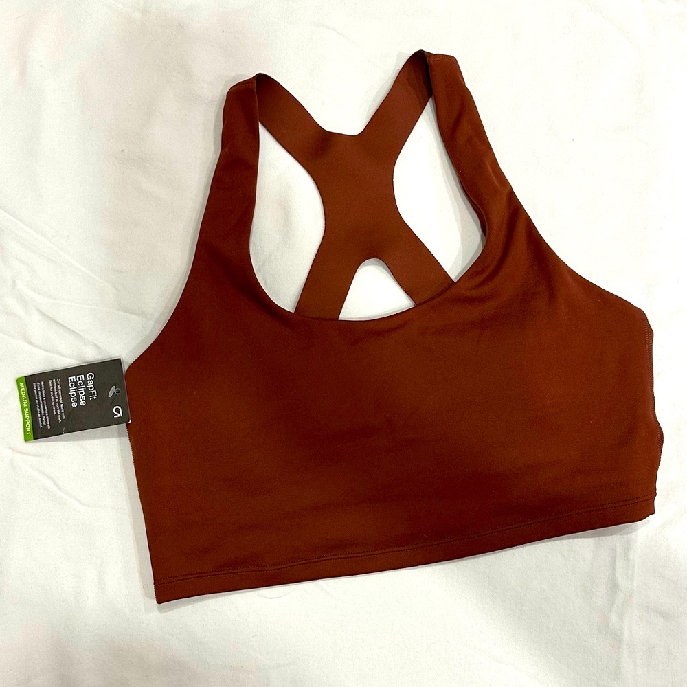 Gapfit Eclipse Redish Brown Rust Sports Bra Tank